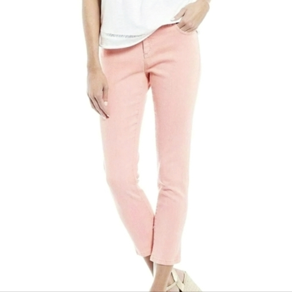 Michael kors cropped stretch jeans light pink size 8 womens pants clothing